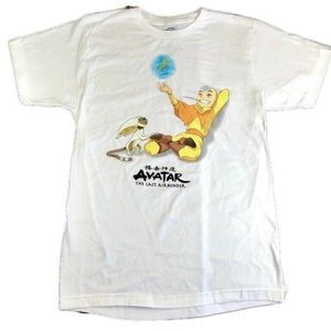 Avatar the Last Airbender Nickelodeon Short Sleeve White T-shirt Size Medium!